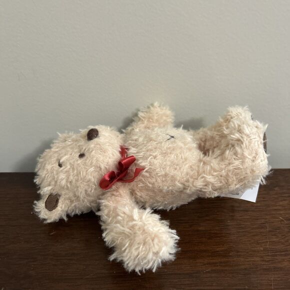 Kawaii Classic Toy Co. Teddy Bear Plush Patches Stitch Stitches Red Ribbon 7" - Picture 2 of 10